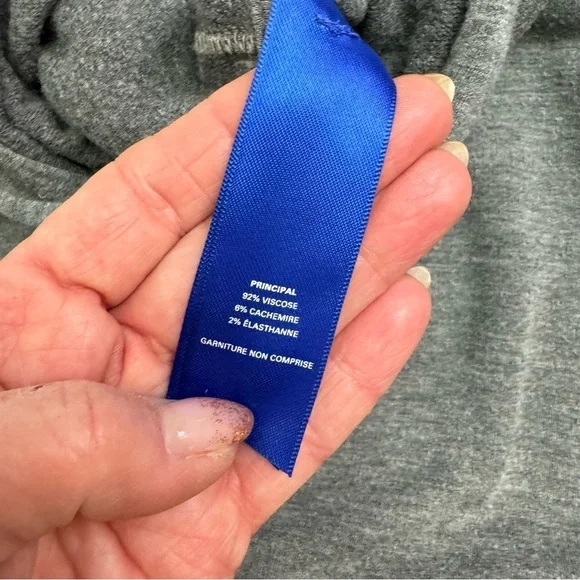 Kit & Ace Grey Jersey Pullover Long Sleeve Turtleneck Tunic Top Size  6 - Picture 10 of 10